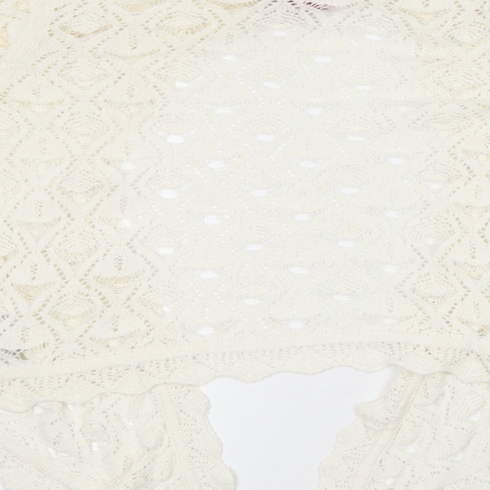 Womens UK Size 14 Per Una Ivory Cardigan Jumper