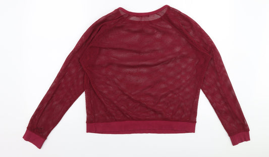 Atmosphere Womens Purple Round Neck Polyester Pullover Jumper Size 14