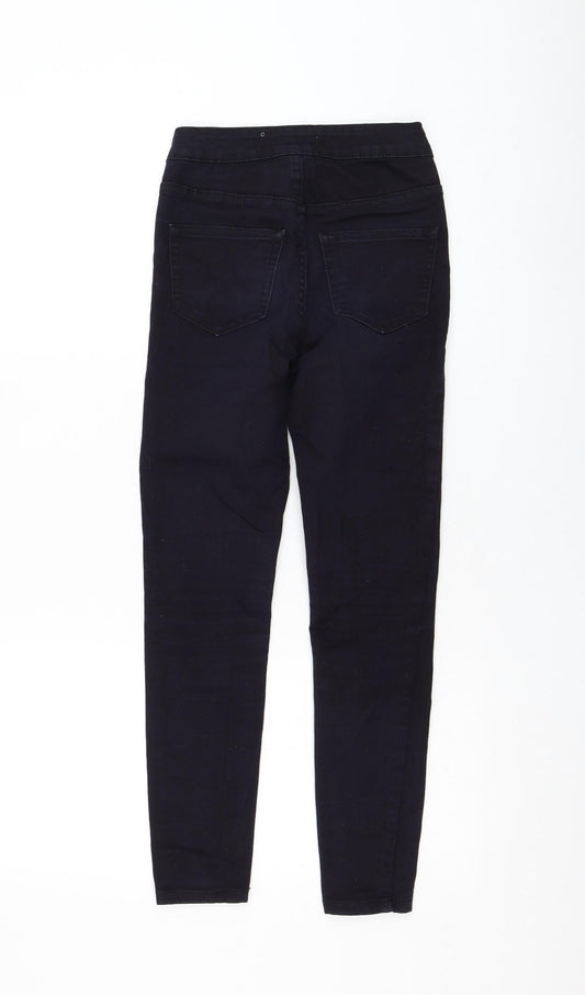 New Look Womens Blue Cotton Skinny Jeans Size 4 L23 in Regular Zip