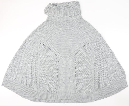 NEXT Womens Grey Roll Neck Acrylic Pullover Jumper Size S