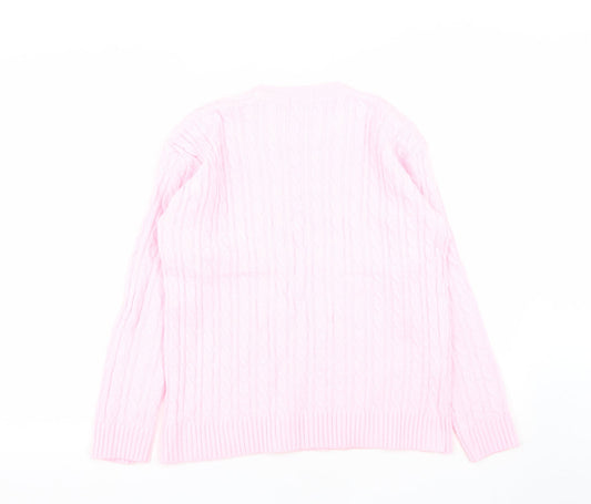 Womens UK Size S Choice Pink Pullover Jumper