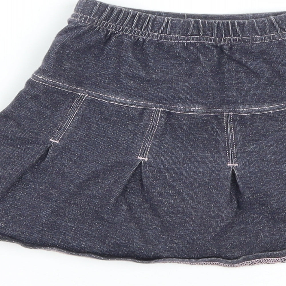 NEXT Girls Black Cotton Mini Skirt Size 2 Years Regular