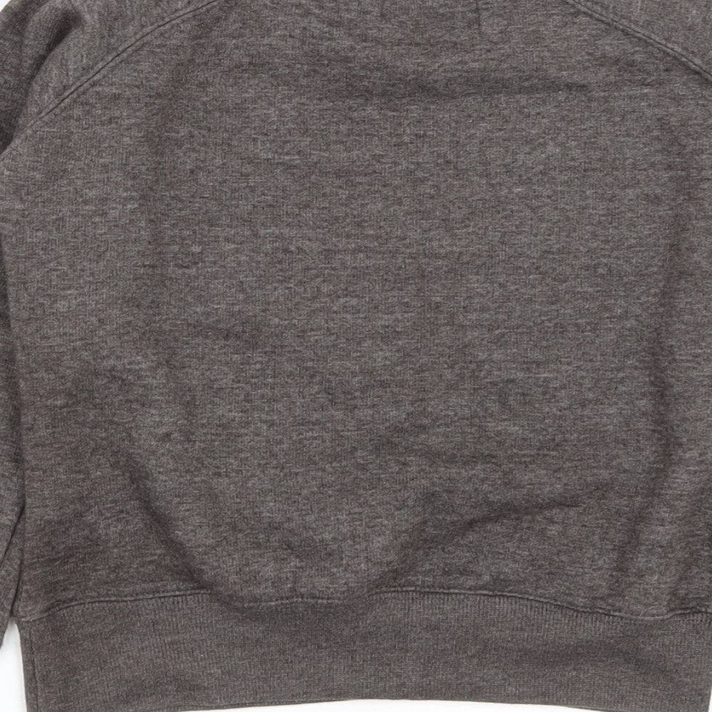 Malaika Boys Grey Cotton Pullover Sweatshirt Size 7-8 Years - Father Christmas print
