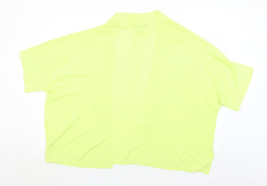 F&F Womens Yellow Collared Acrylic Cardigan Jumper Size 16