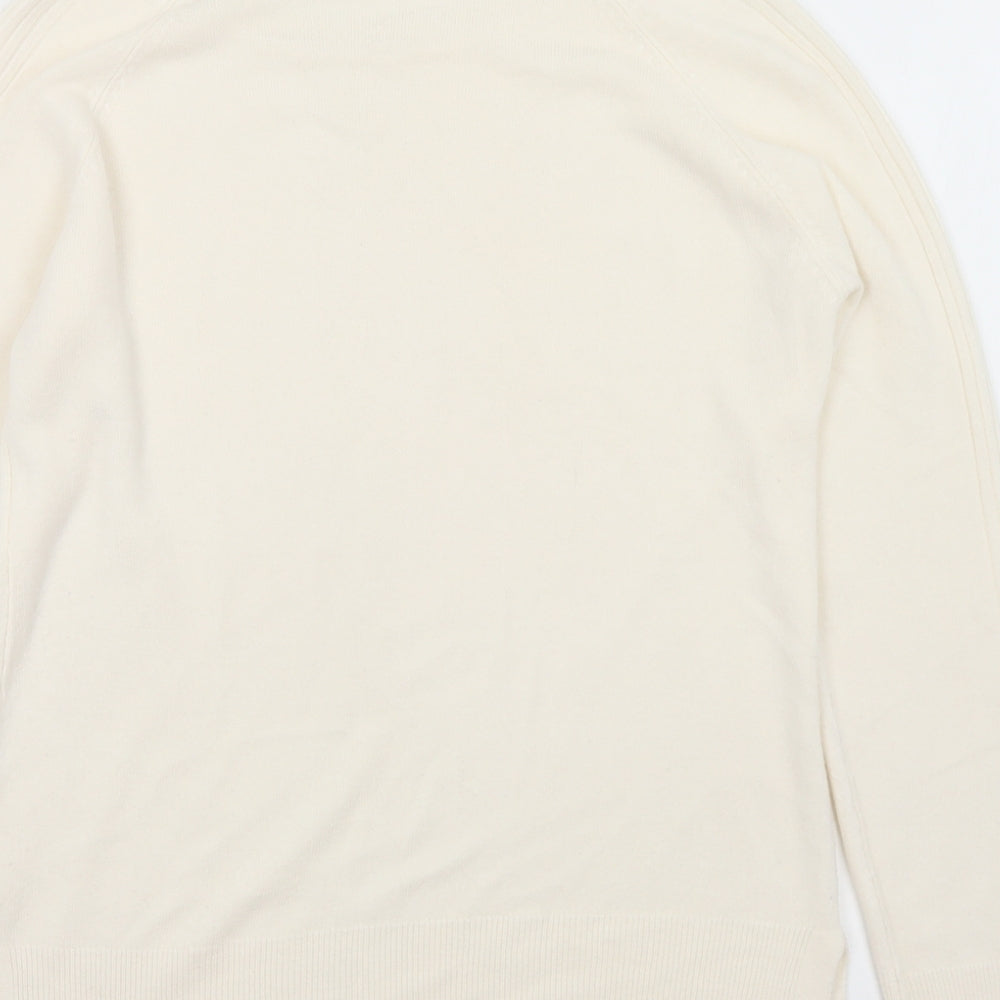 Womens UK Size M Preworn White Pullover Jumper