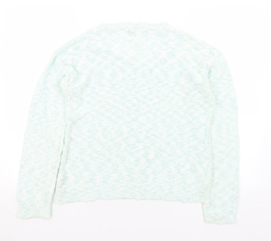 Womens UK Size 16 M&Co Green Pullover Jumper