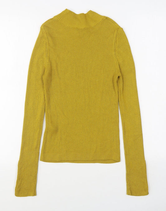 Womens UK Size 10 Topshop Yellow Pullover Jumper