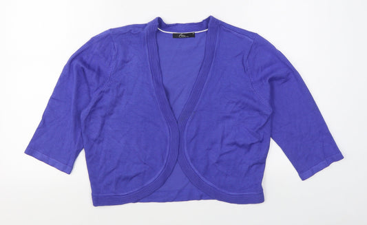 Womens UK Size M Bm Collection Blue Cardigan Jumper