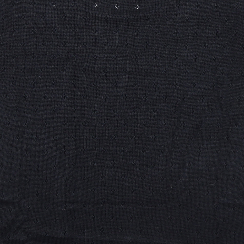 Womens UK Size M Liz Claiborne Black Jersey T-Shirt