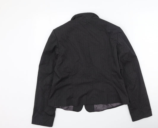 George  Womens Grey Striped  Jacket  Size 16