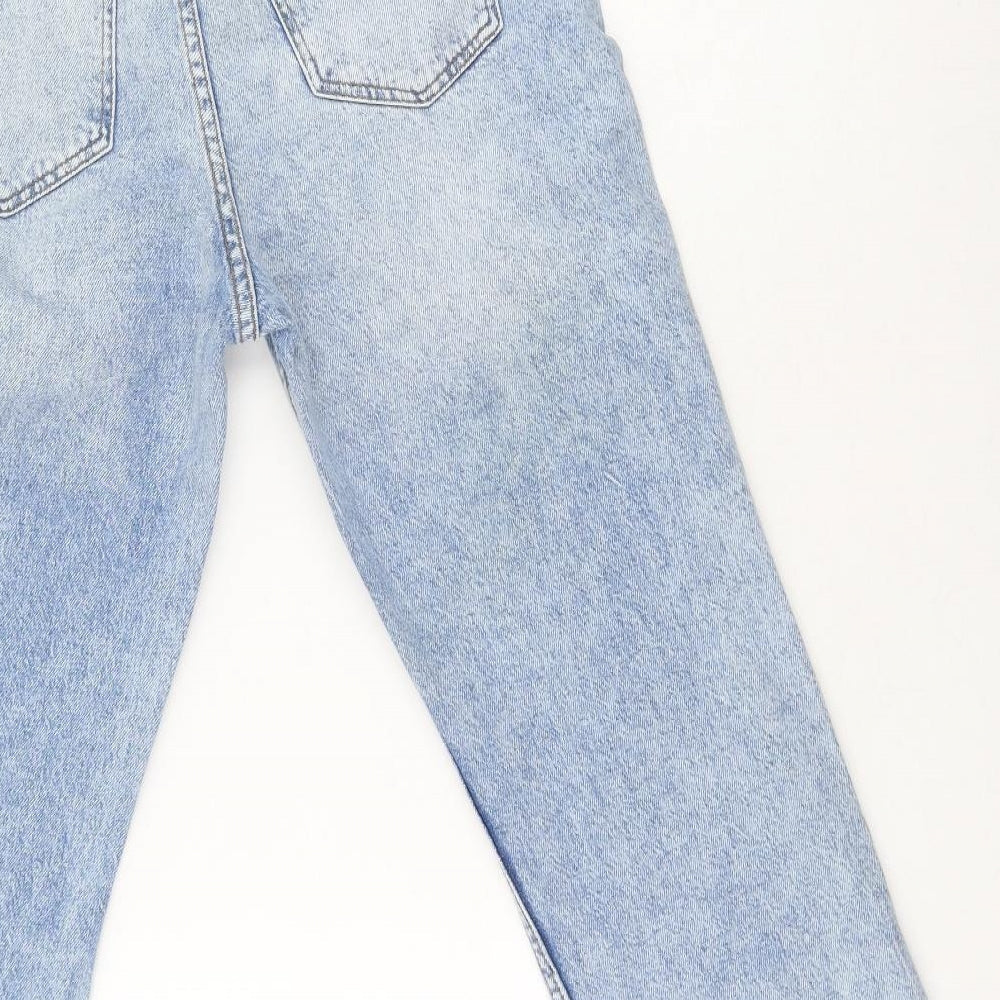 Denim & Co. Womens Blue Cotton Mom Jeans Size 6 L25 in Regular