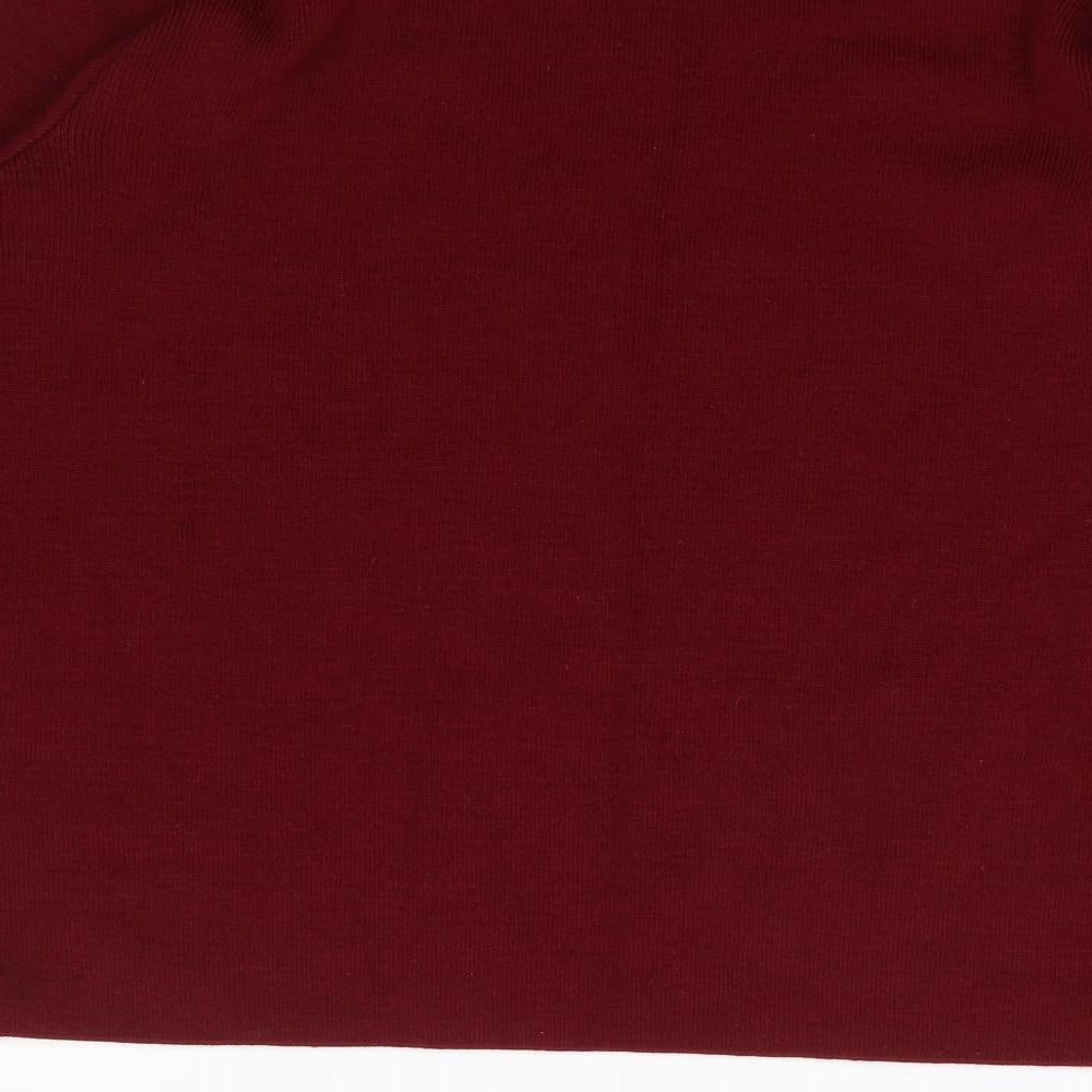 George Womens Red Round Neck Acrylic Pullover Jumper Size 14