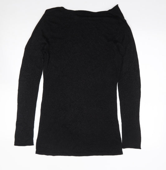 Womens UK Size S South Black Tunic Jumper