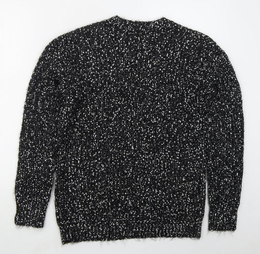 Womens UK Size M Papaya Black Pullover Jumper