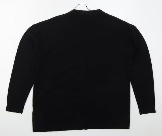 Womens UK Size L Matalan Black Cardigan Jumper
