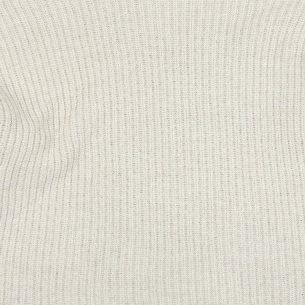 George Womens Beige High Neck Acrylic Pullover Jumper Size M