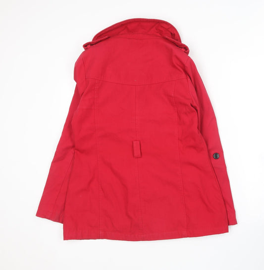 New Look Womens Red Overcoat Coat Size 14