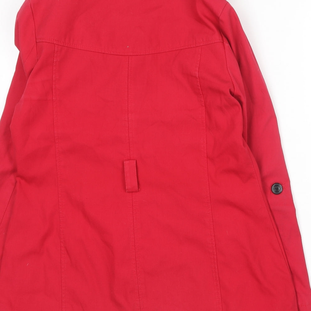 New Look Womens Red Overcoat Coat Size 14