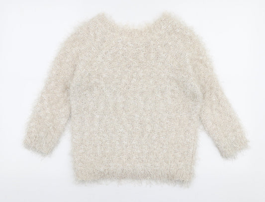 Womens UK Size 12 Debenhams Beige Pullover Jumper