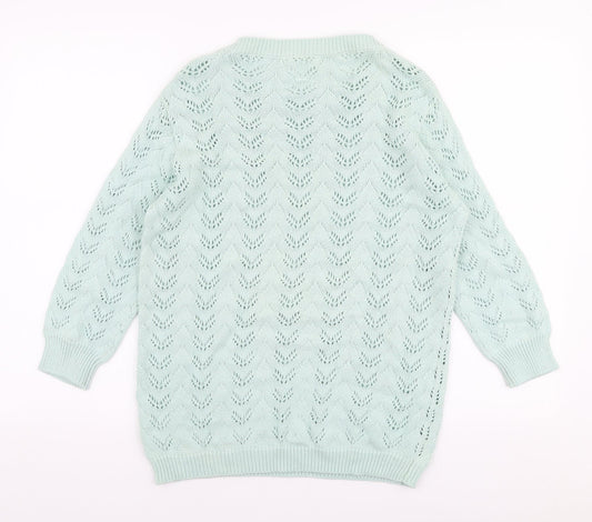 Womens UK Size S Mia Moda Green Pullover Jumper