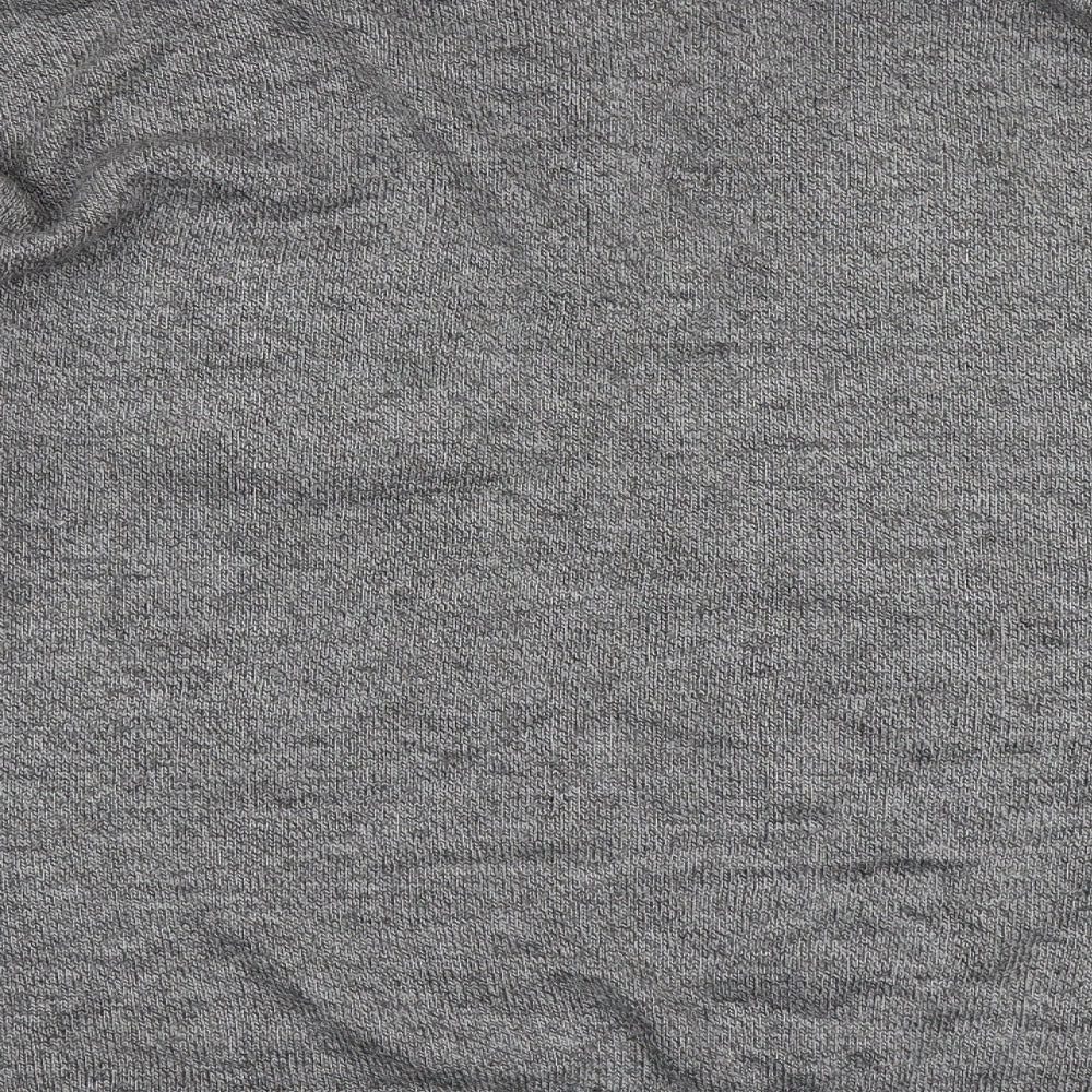 HARVEST MOON Womens Grey V-Neck Acrylic Pullover Jumper Size 14