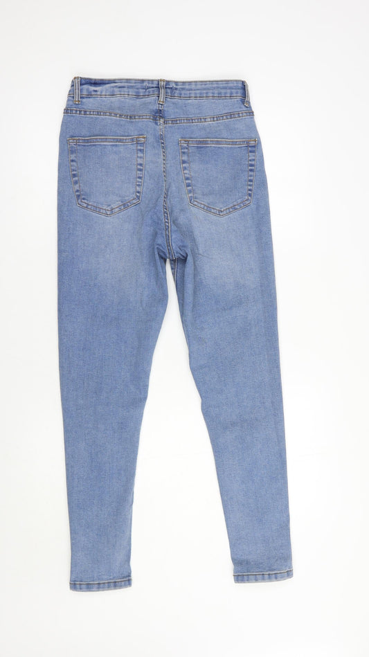 Denim Co. Womens Blue Cotton Skinny Jeans Size 12 L28 in Regular Button