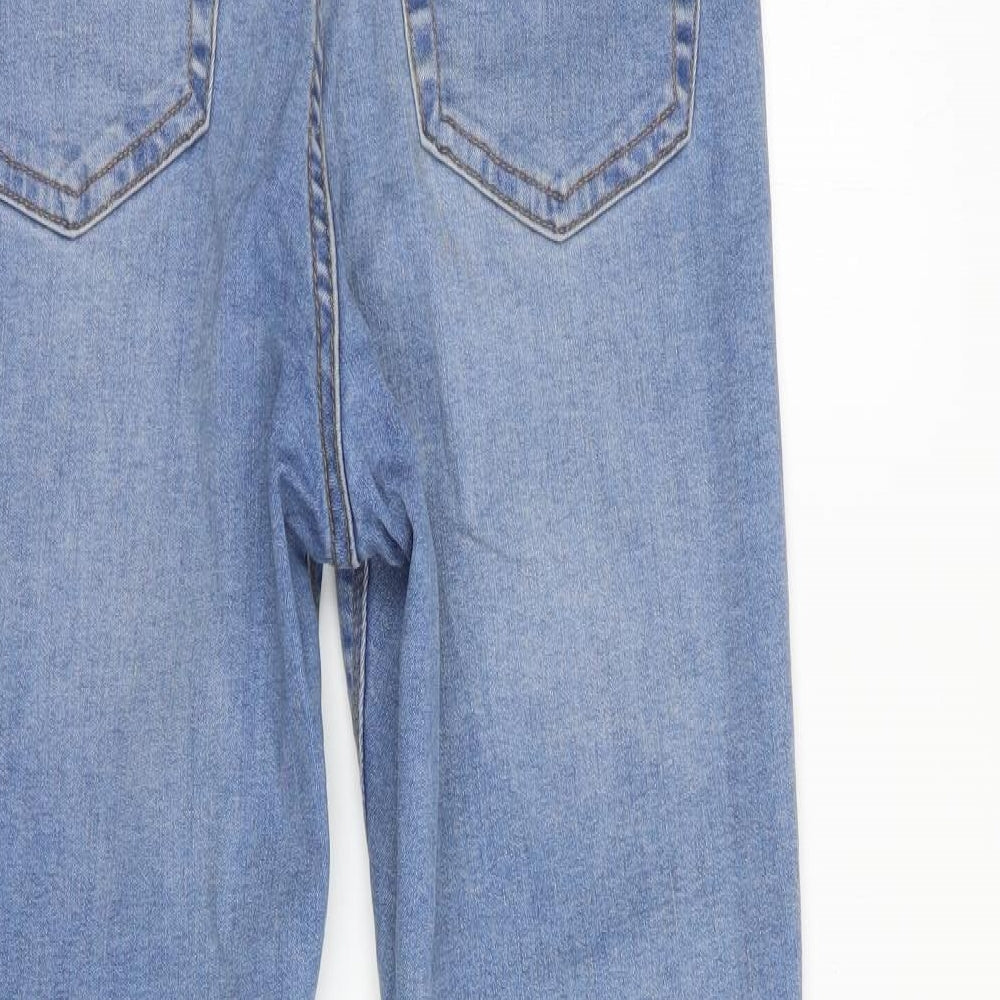 Denim Co. Womens Blue Cotton Skinny Jeans Size 12 L28 in Regular Button