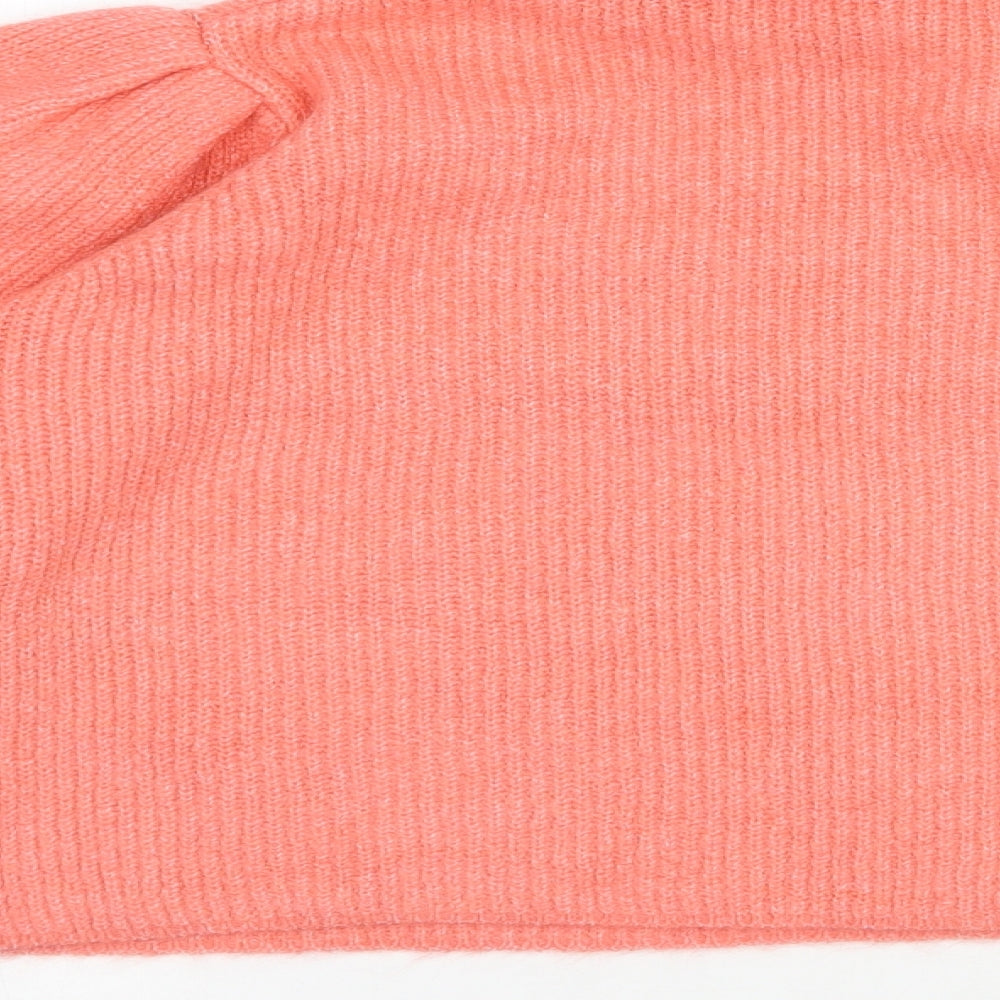 George Womens Pink Roll Neck Acrylic Pullover Jumper Size M