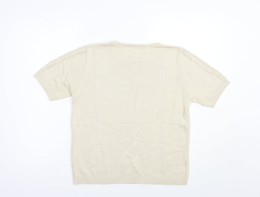 Womens UK Size 10 Berkertex Beige Pullover Jumper