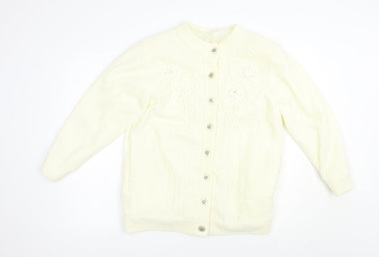 Womens UK Size M Reflect Ivory Cardigan Jumper
