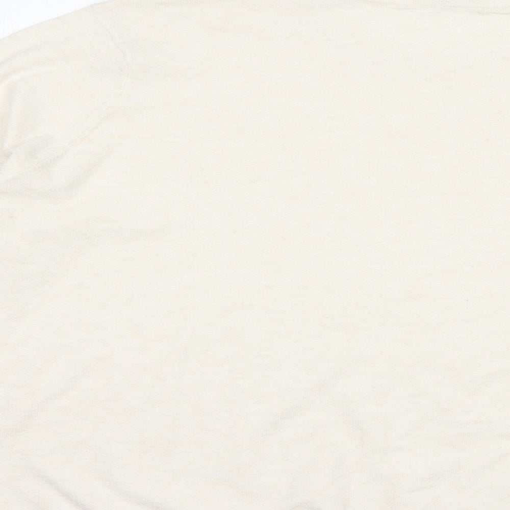 Primark Womens Beige Crew Neck Polyester Pullover Jumper Size 22