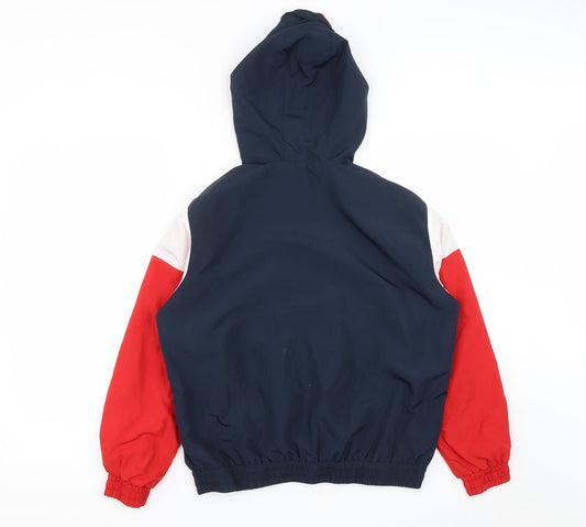 H&M Womens Blue Polyester Full Zip Hoodie Size S Zip