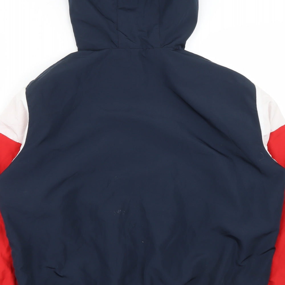 H&M Womens Blue Polyester Full Zip Hoodie Size S Zip