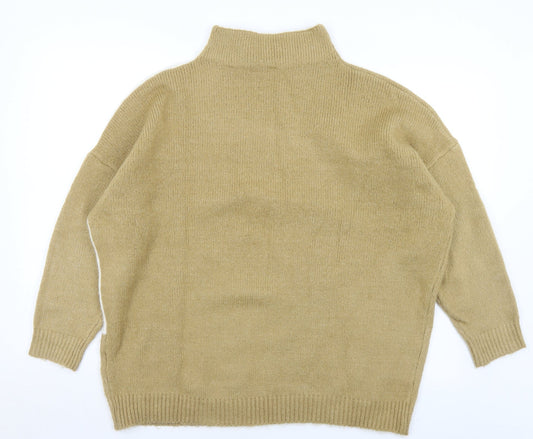 Womens UK Size L Preworn Brown Pullover Jumper