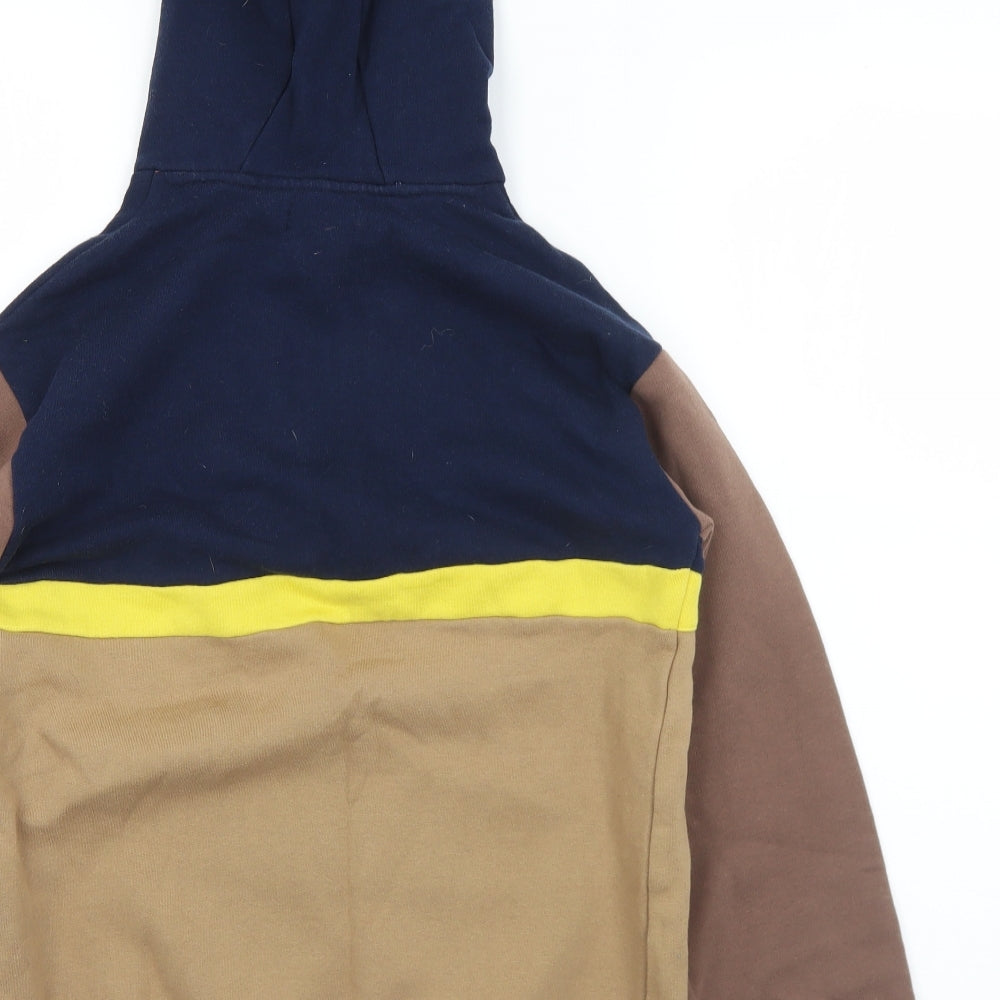 Leigh Tucker Mens Multicoloured Cotton Pullover Hoodie Size XS