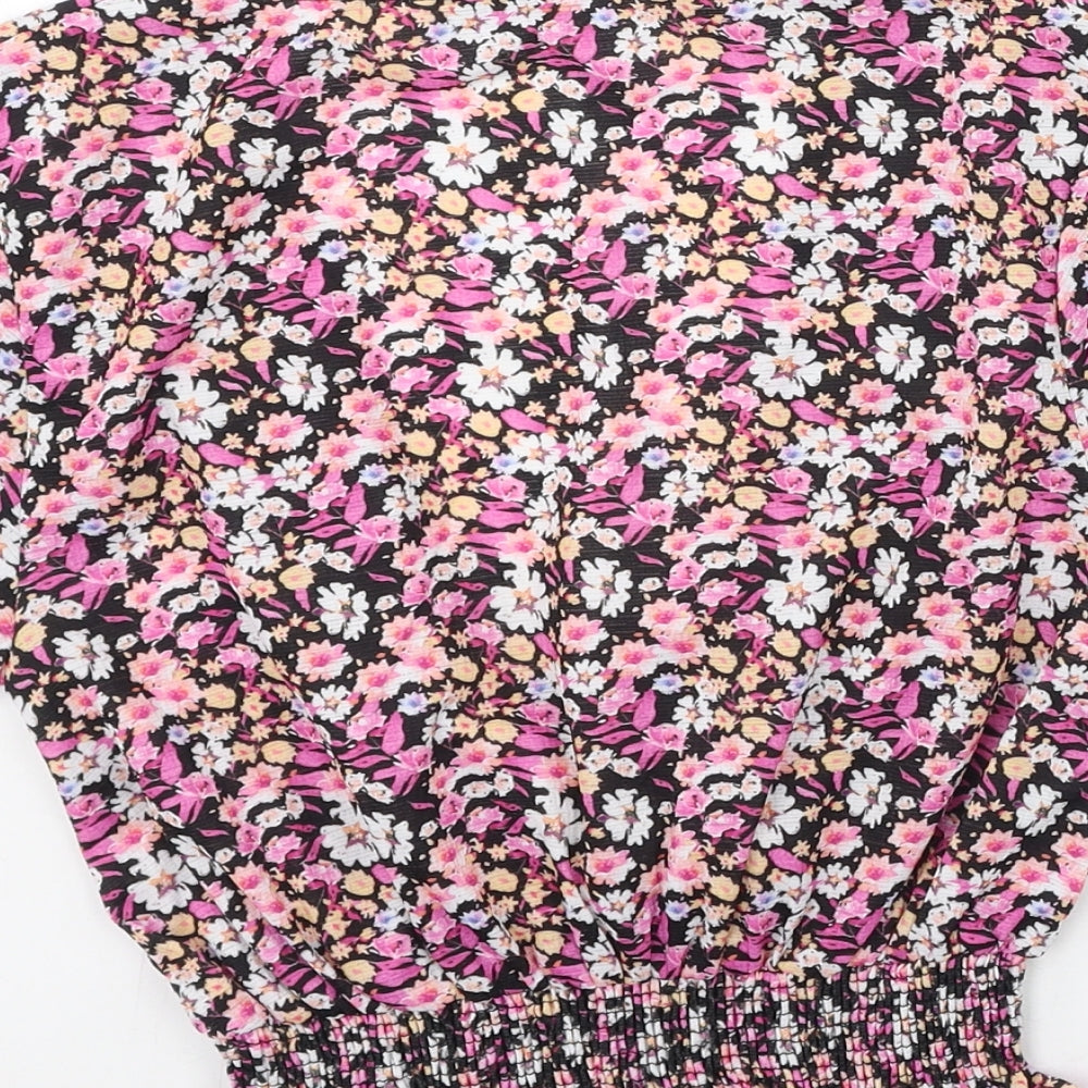Womens UK Size S Pull&Bear Multicoloured Basic Blouse