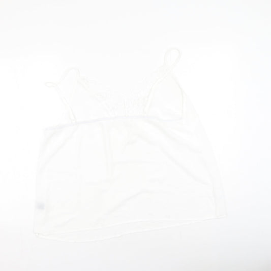 SheIn Womens White Polyester Camisole Tank Size XL V-Neck