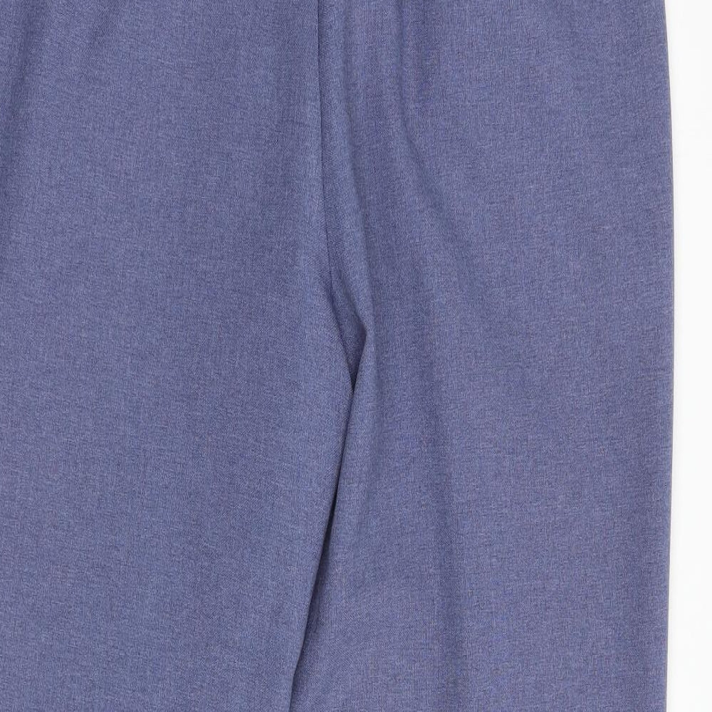 St Michael Womens Blue Polyester Dress Pants Trousers Size 20 L28 in Regular Button