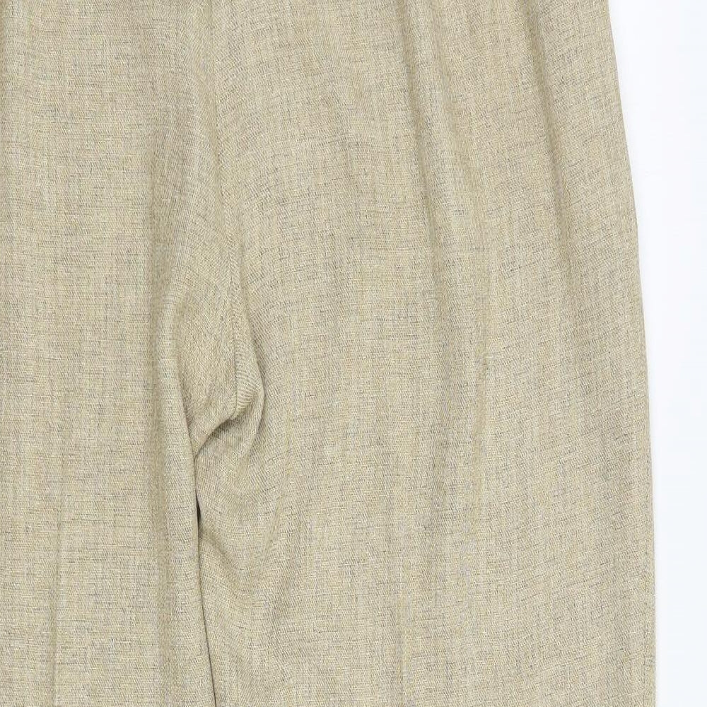 Womens UK Size 18 Marks and Spencer Regular Fit Dress Pants Beige Trousers