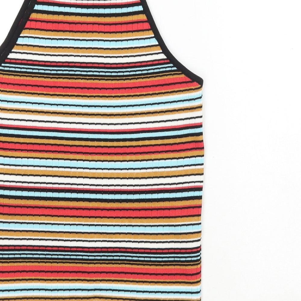 Womens UK Size S QED London Multicoloured Basic Tank