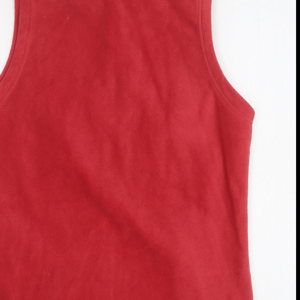 Womens UK Size 10 EWM Red Vest Sweatshirt
