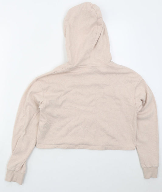 H&M Womens Pink Cotton Pullover Hoodie Size S Pullover