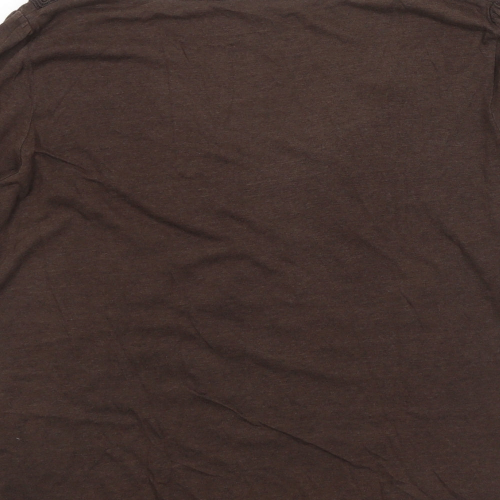 Womens UK Size 14 Preworn Brown Basic T-Shirt