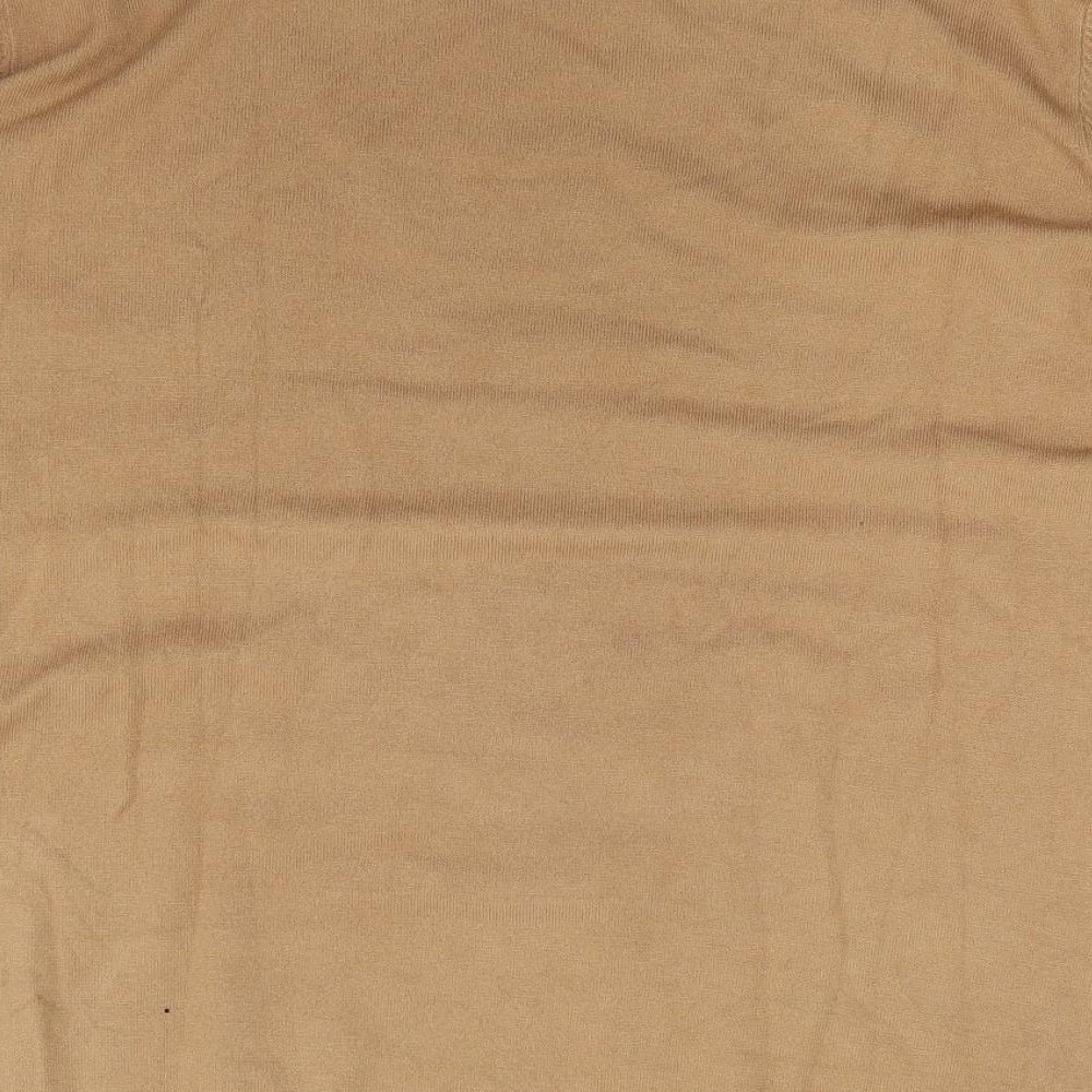 Evis Womens Brown Crew Neck Viscose Pullover Jumper Size L