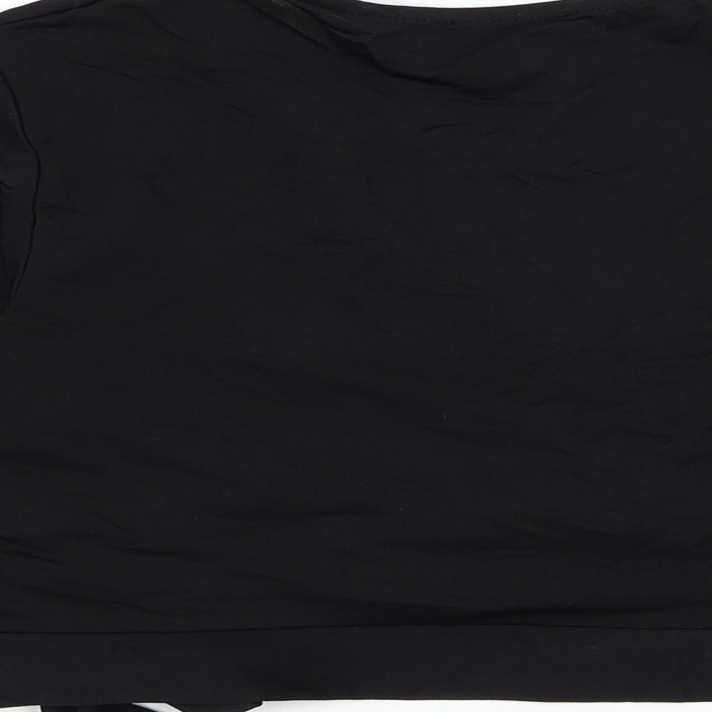 Womens UK Size 14 New Look Black Wrap Blouse