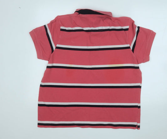 STONE BAY Mens Pink Striped Cotton Polo Size XL Collared
