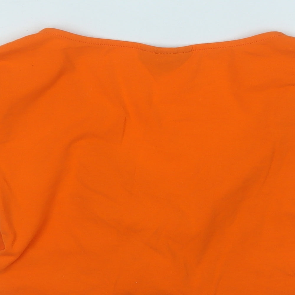 Womens UK Size 8 Topshop Orange Basic T-Shirt