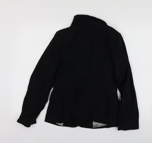 Wallis  Womens Black  Polyester Jacket Suit Jacket Size 10