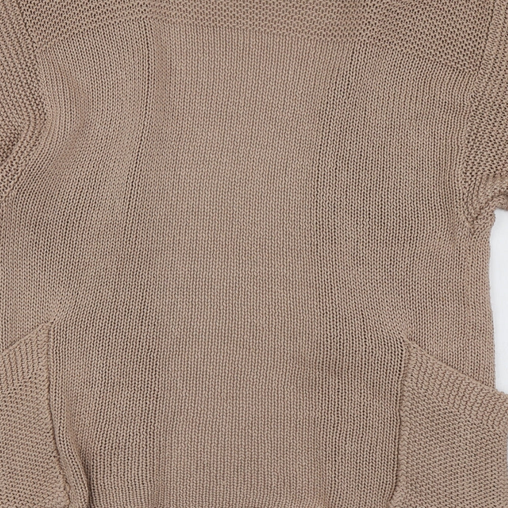 Womens UK Size 8 Topshop Beige Cardigan Jumper