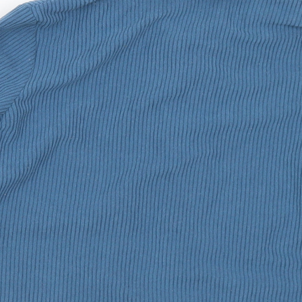 SheIn Boys Blue Polyester Jersey Button-Up Size 4 Years Collared Button